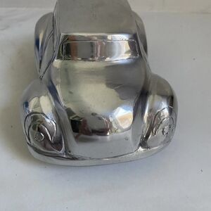 Vintage Aluminum Volkswagen Beetle Decorative Car model - Automobile Memorabilia